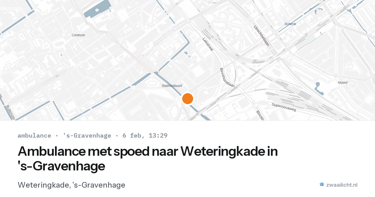 Ambulance met spoed naar Weteringkade in 's-Gravenhage — 6 feb 2026