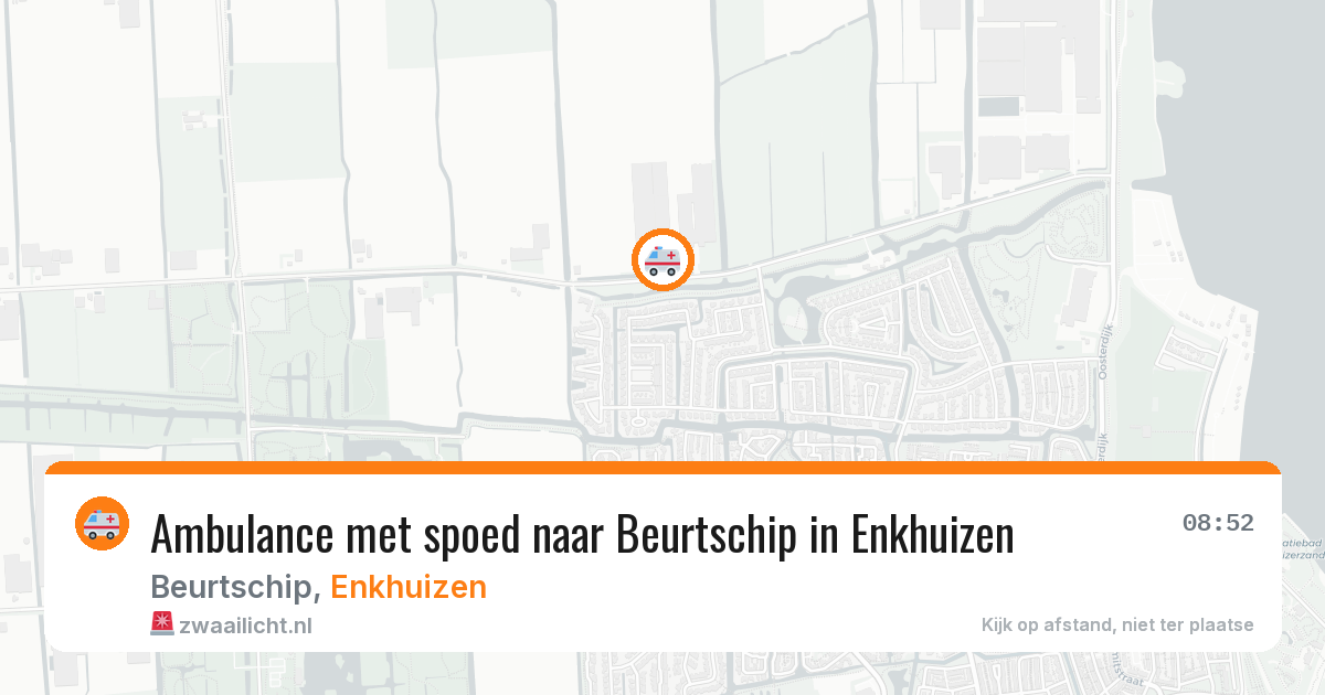 Ambulance met spoed naar Beurtschip in Enkhuizen — 23 apr 2026