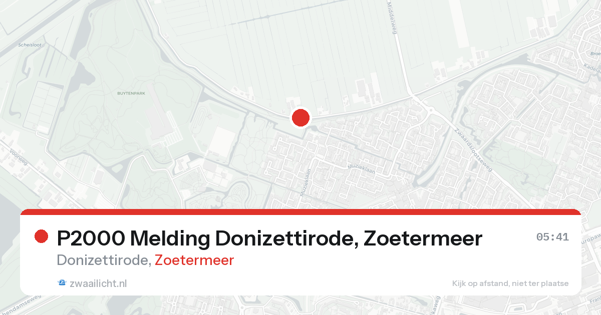P2000 Melding Donizettirode, Zoetermeer — 8 feb 2026