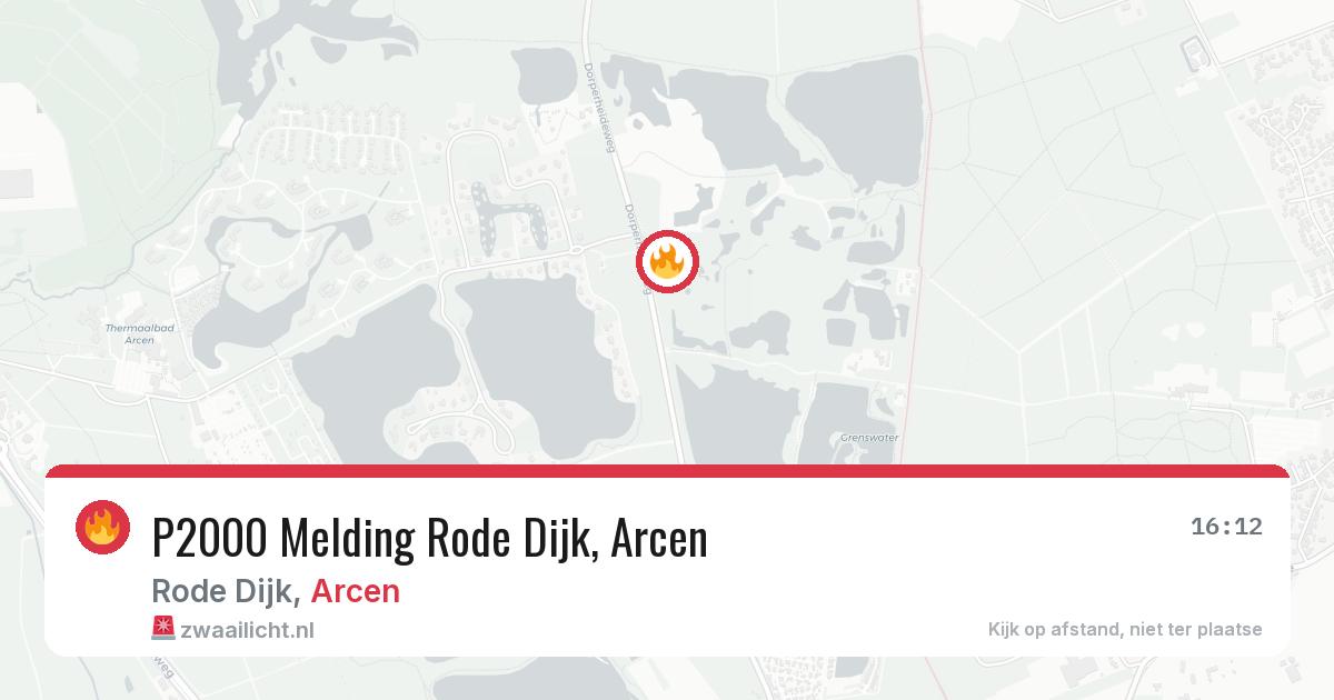 P2000 Melding Rode Dijk, Arcen — 30 jan 2026