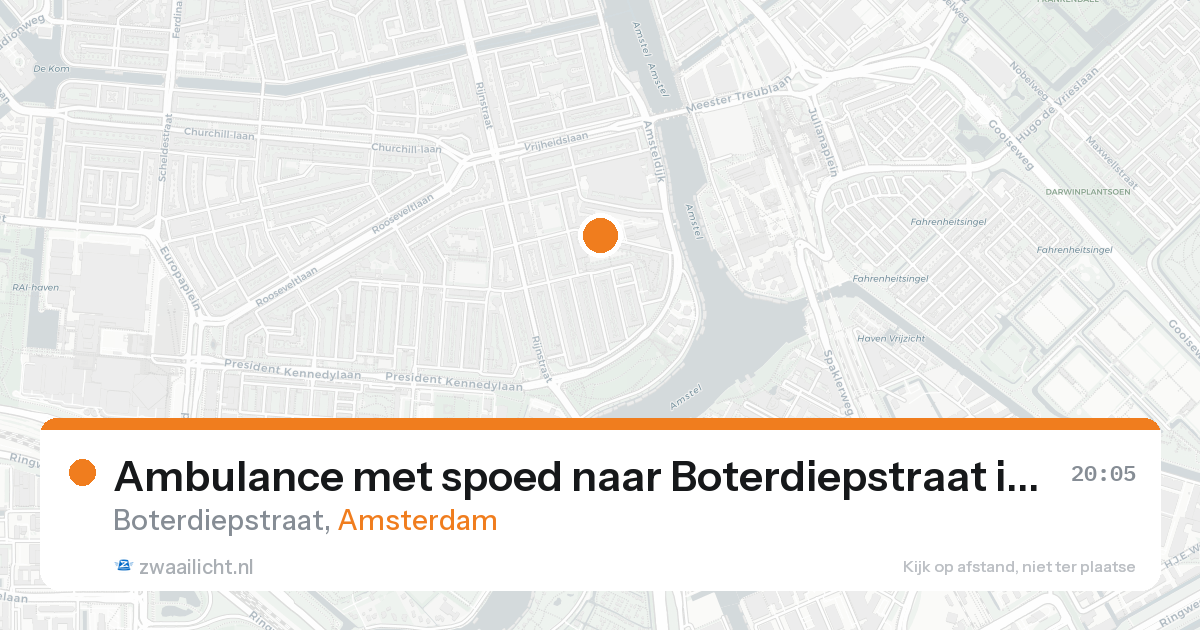 Ambulance met spoed naar Boterdiepstraat in Amsterdam — 19 aug 2026