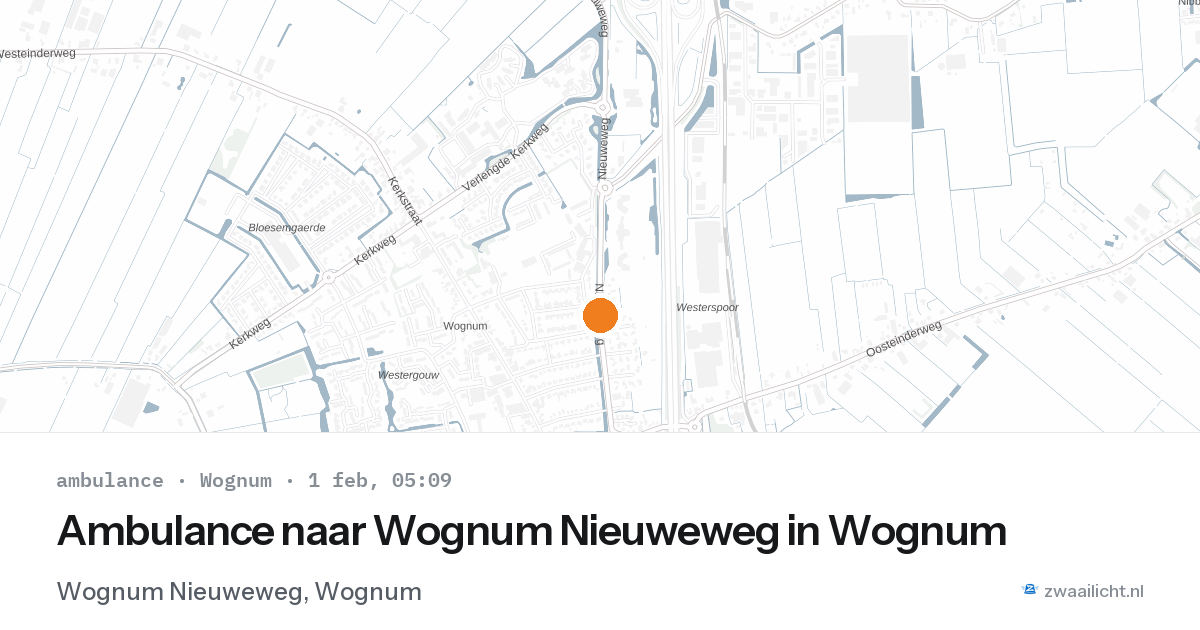 Ambulance naar Wognum Nieuweweg in Wognum — 1 feb 2026
