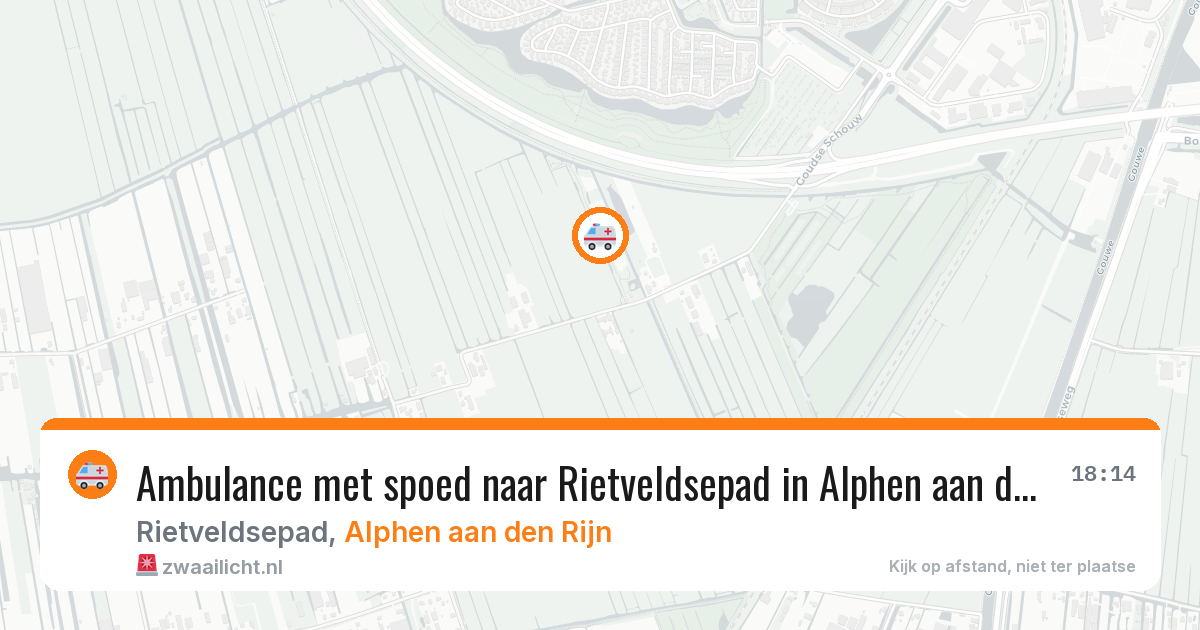 Ambulance met spoed naar Rietveldsepad in Alphen aan den Rijn — 9 jul 2026
