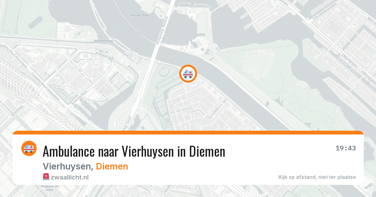 Ambulance naar Vierhuysen in Diemen — 7 jun 2026