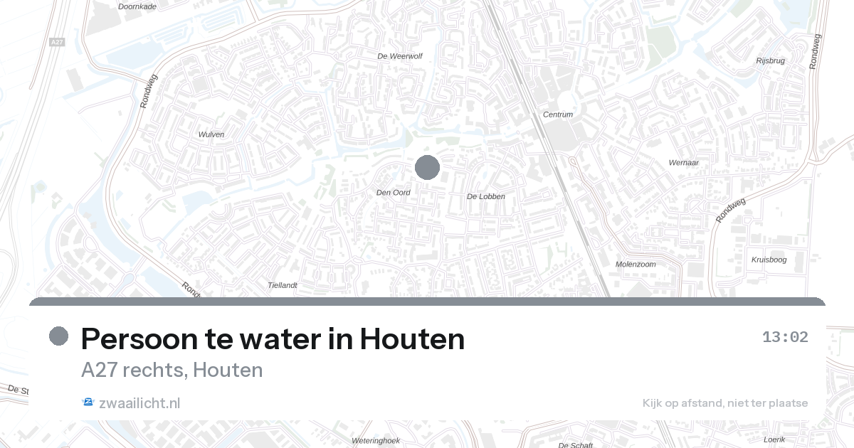 Persoon te water in Houten — 5 mrt 2026