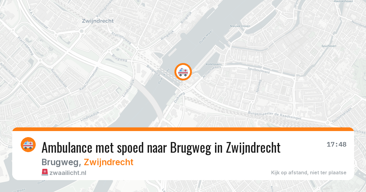 Ambulance met spoed naar Brugweg in Zwijndrecht — 7 mei 2026