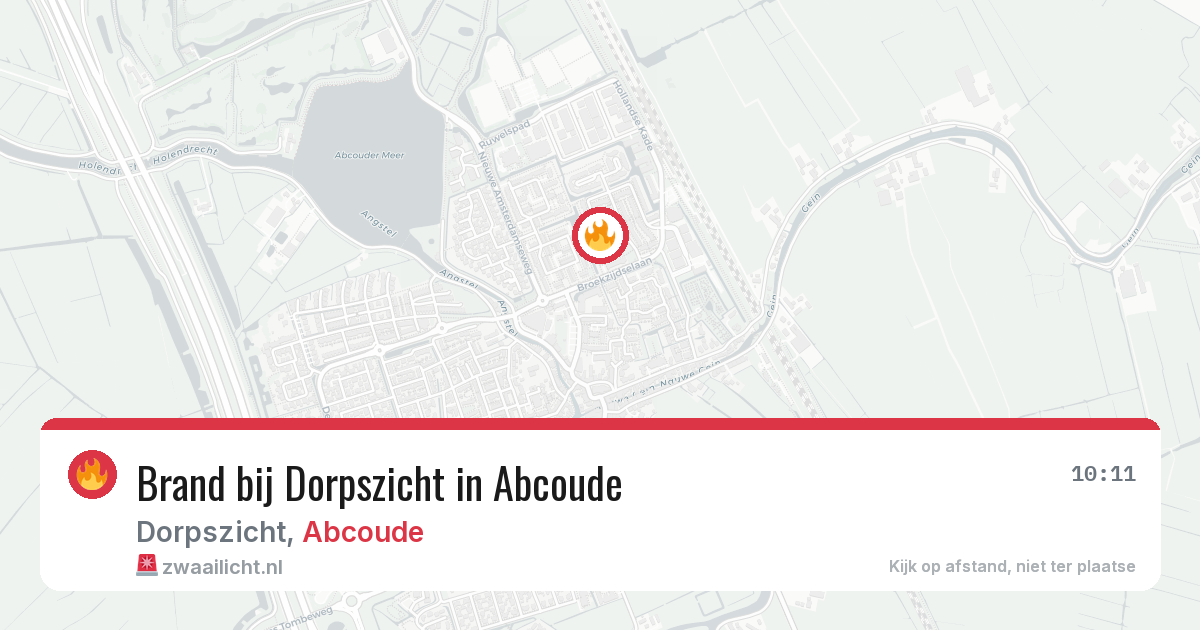 Brand bij Dorpszicht in Abcoude — 4 mei 2026
