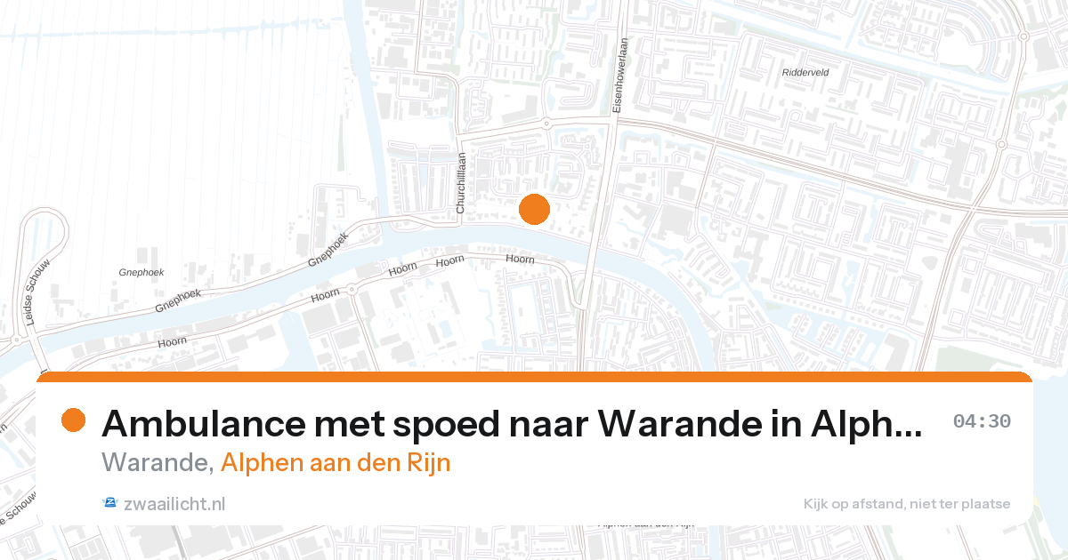 Ambulance met spoed naar Warande in Alphen aan den Rijn — 7 mei 2026