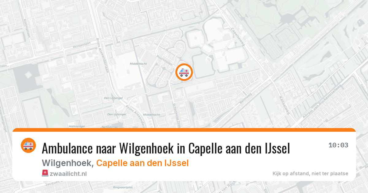 Ambulance naar Wilgenhoek in Capelle aan den IJssel — 1 aug 2026