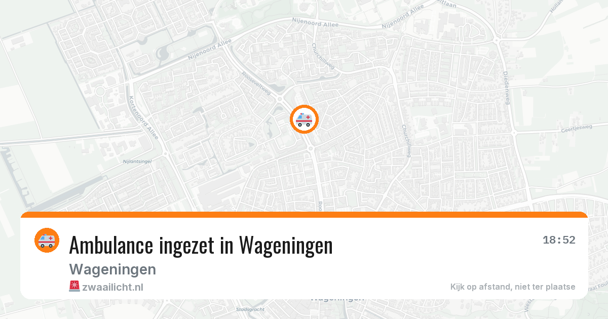 Ambulance ingezet in Wageningen — 11 aug 2026