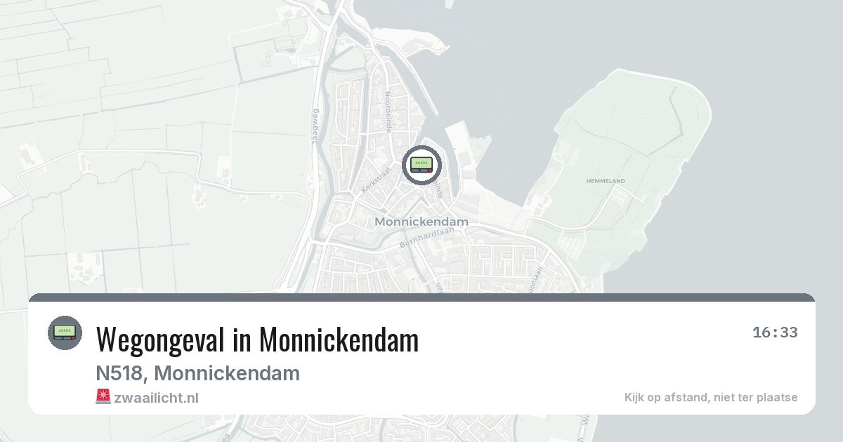 Wegongeval in Monnickendam — 10 mrt 2026