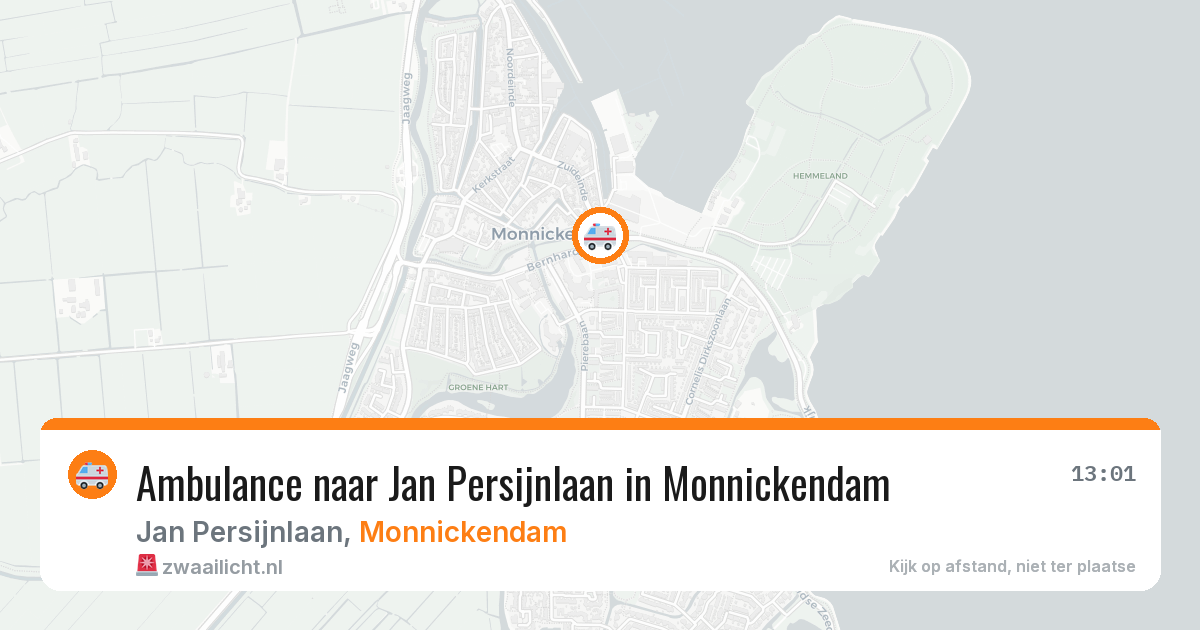 Ambulance naar Jan Persijnlaan in Monnickendam — 4 jul 2026