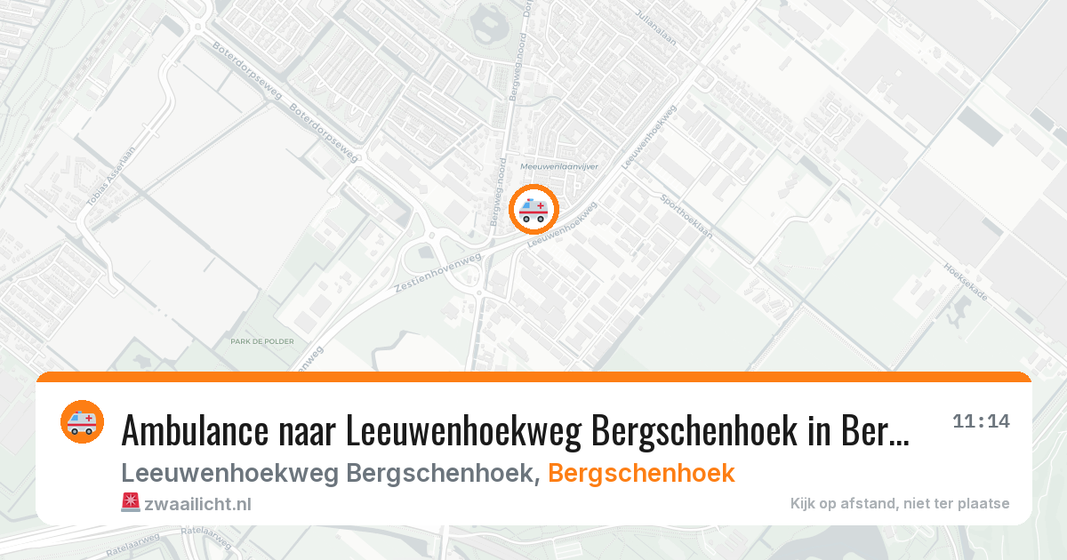 Ambulance naar Leeuwenhoekweg Bergschenhoek in Bergschenhoek — 26 mei 2026
