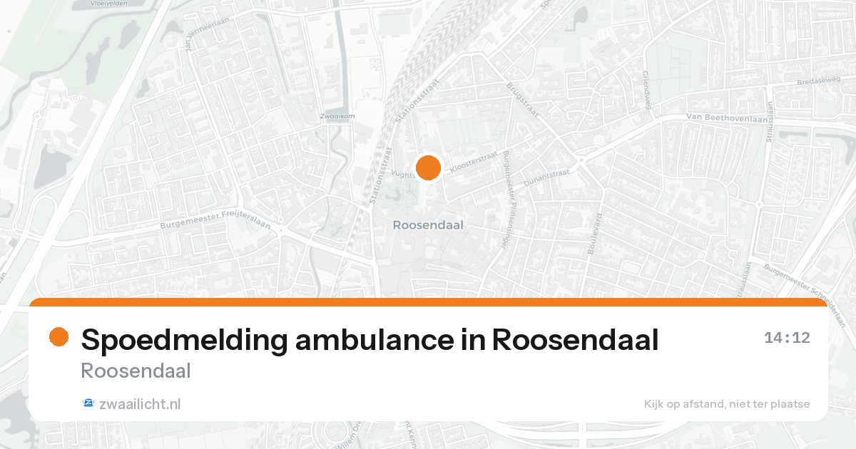 Spoedmelding ambulance in Roosendaal — 18 jun 2026