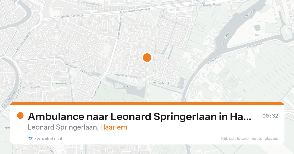 Ambulance naar Leonard Springerlaan in Haarlem — 28 mei 2026