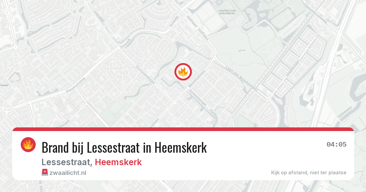 Brand bij Lessestraat in Heemskerk — 8 mrt 2026