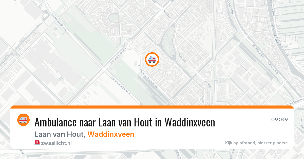 Ambulance naar Laan van Hout in Waddinxveen — 31 mei 2026