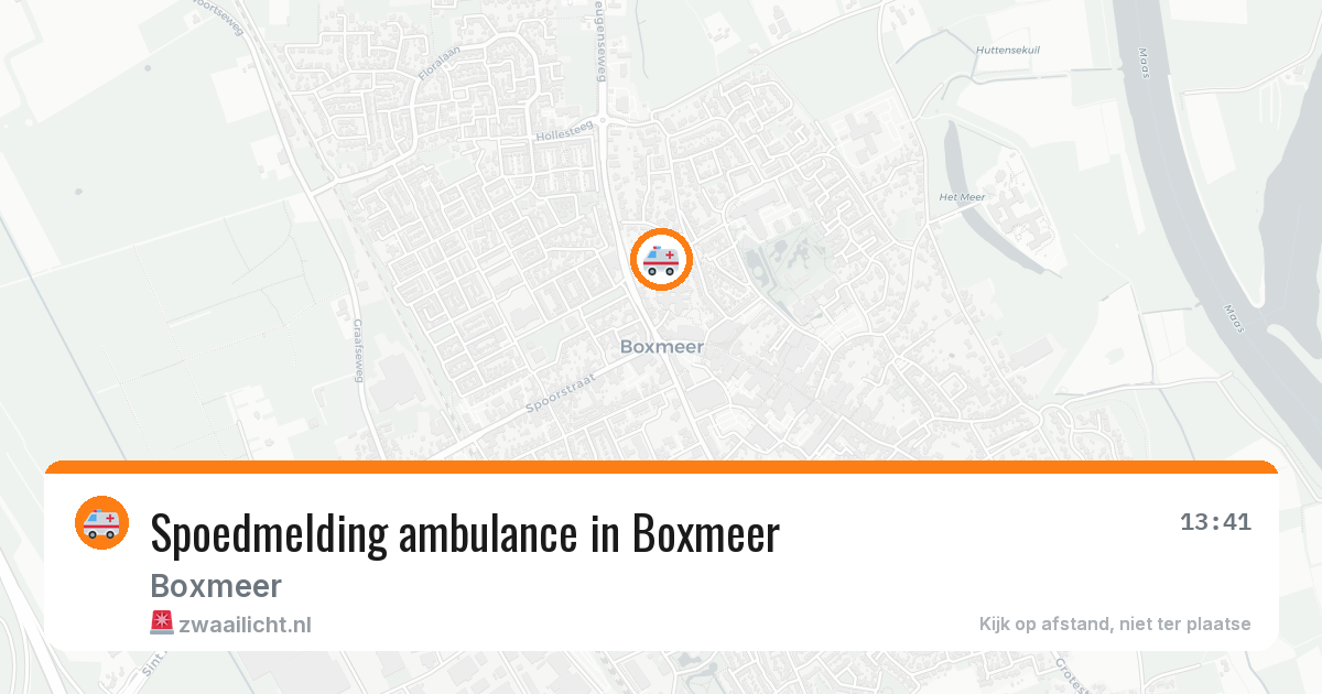 Spoedmelding ambulance in Boxmeer — 28 mei 2026