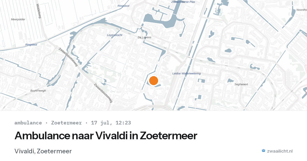Ambulance naar Vivaldi in Zoetermeer — 17 jul 2026