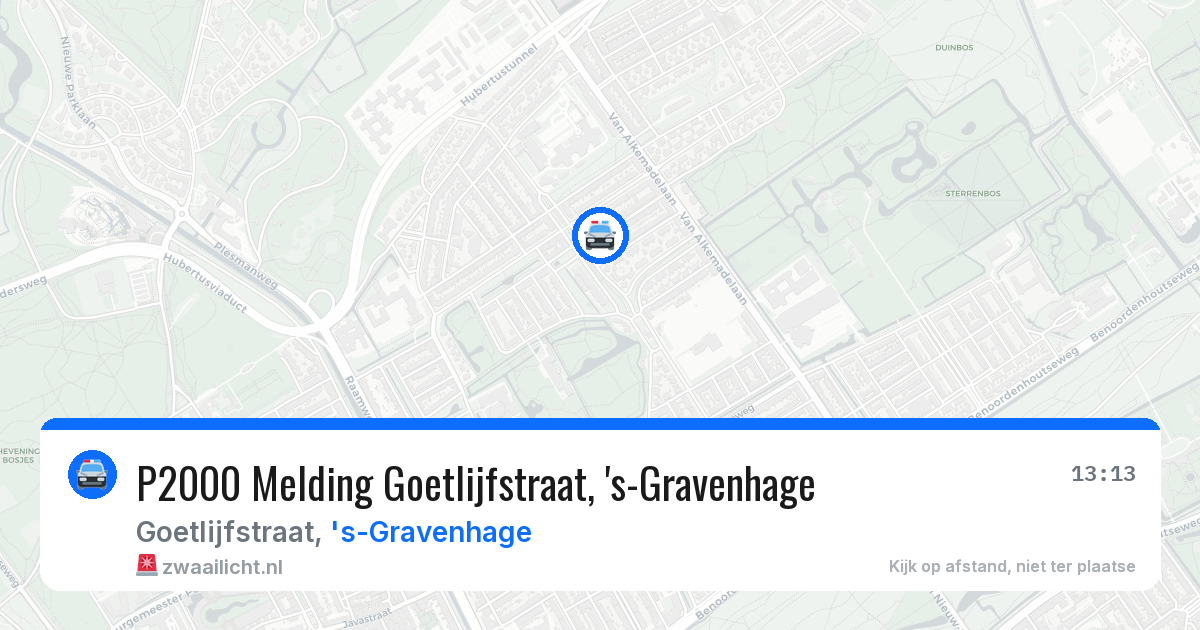 P2000 Melding Goetlijfstraat, 's-Gravenhage — 4 jul 2026