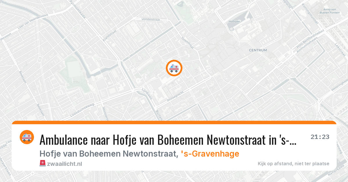 Ambulance naar Hofje van Boheemen Newtonstraat in 's-Gravenhage — 3 feb 2026