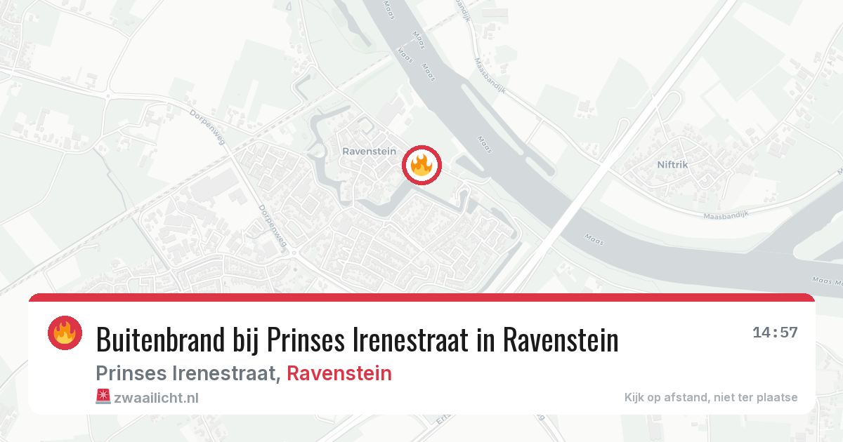 Buitenbrand bij Prinses Irenestraat in Ravenstein — 20 mrt 2026