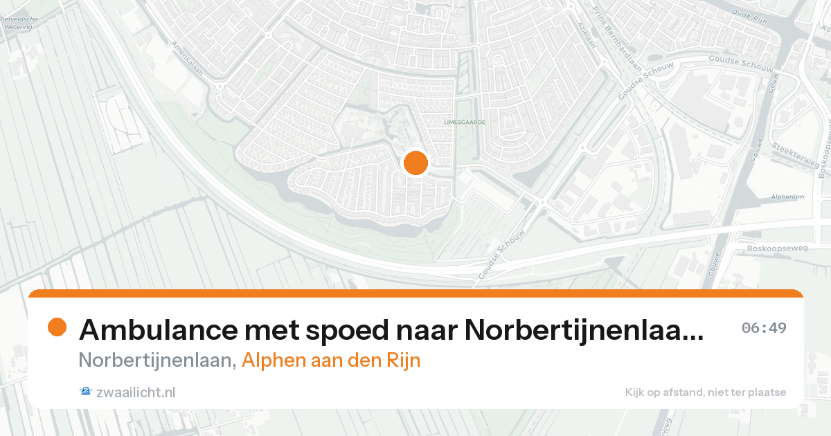 Ambulance met spoed naar Norbertijnenlaan in Alphen aan den Rijn — 31 jan 2026