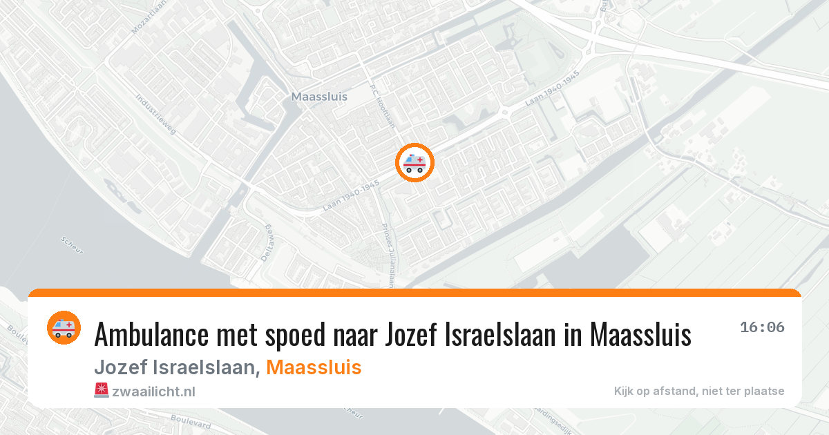 Ambulance met spoed naar Jozef Israelslaan in Maassluis — 2 jun 2026
