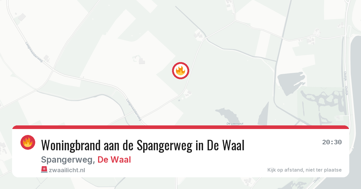 Woningbrand aan de Spangerweg in De Waal — 17 feb 2026