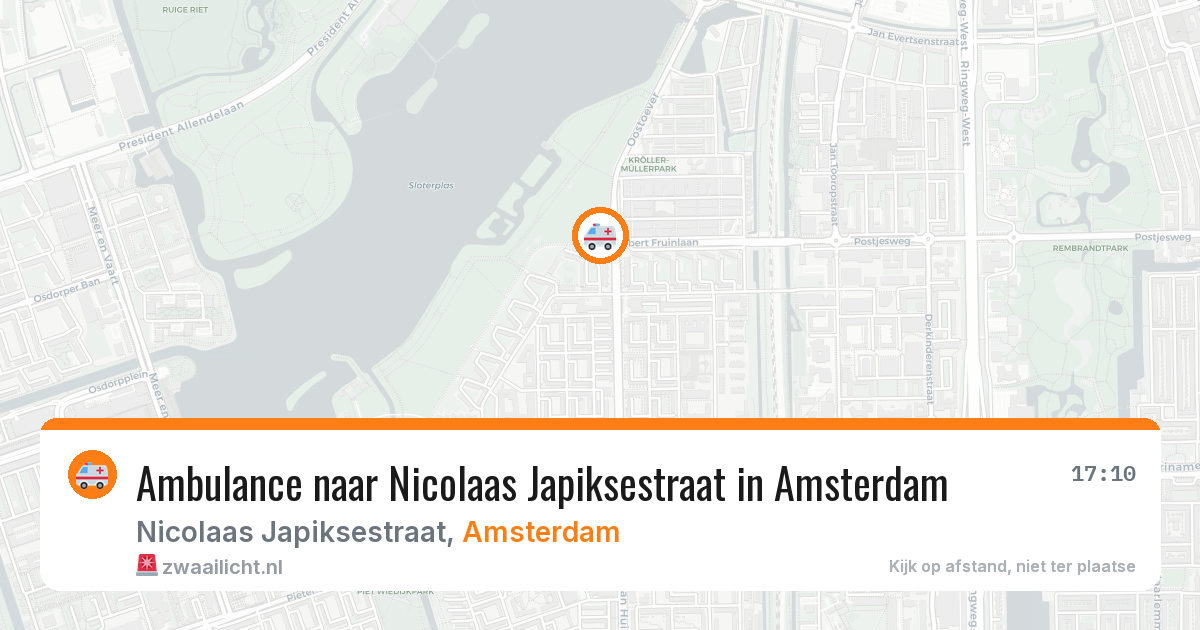 Ambulance naar Nicolaas Japiksestraat in Amsterdam — 25 jul 2026