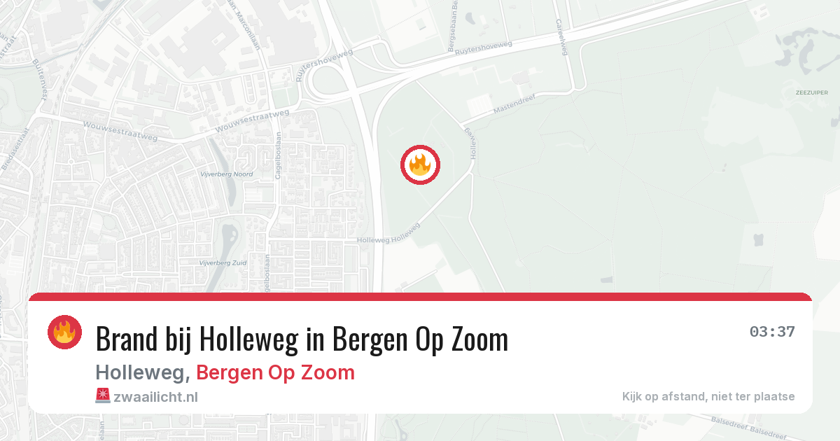 Brand bij Holleweg in Bergen Op Zoom — 12 aug 2026