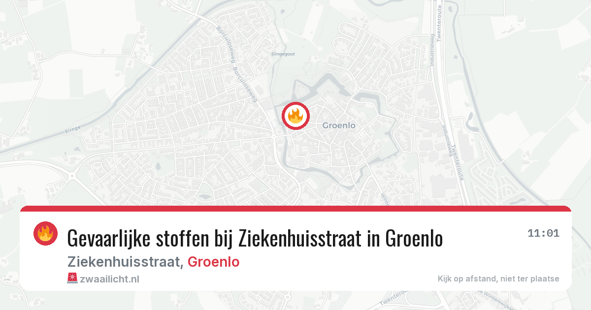Gevaarlijke stoffen bij Ziekenhuisstraat in Groenlo — 7 jul 2026
