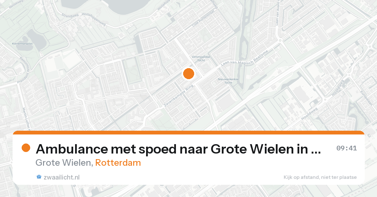 Ambulance met spoed naar Grote Wielen in Rotterdam — 24 aug 2026