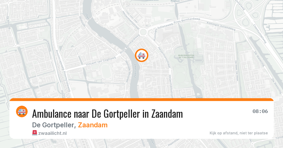Ambulance naar De Gortpeller in Zaandam — 19 jul 2026