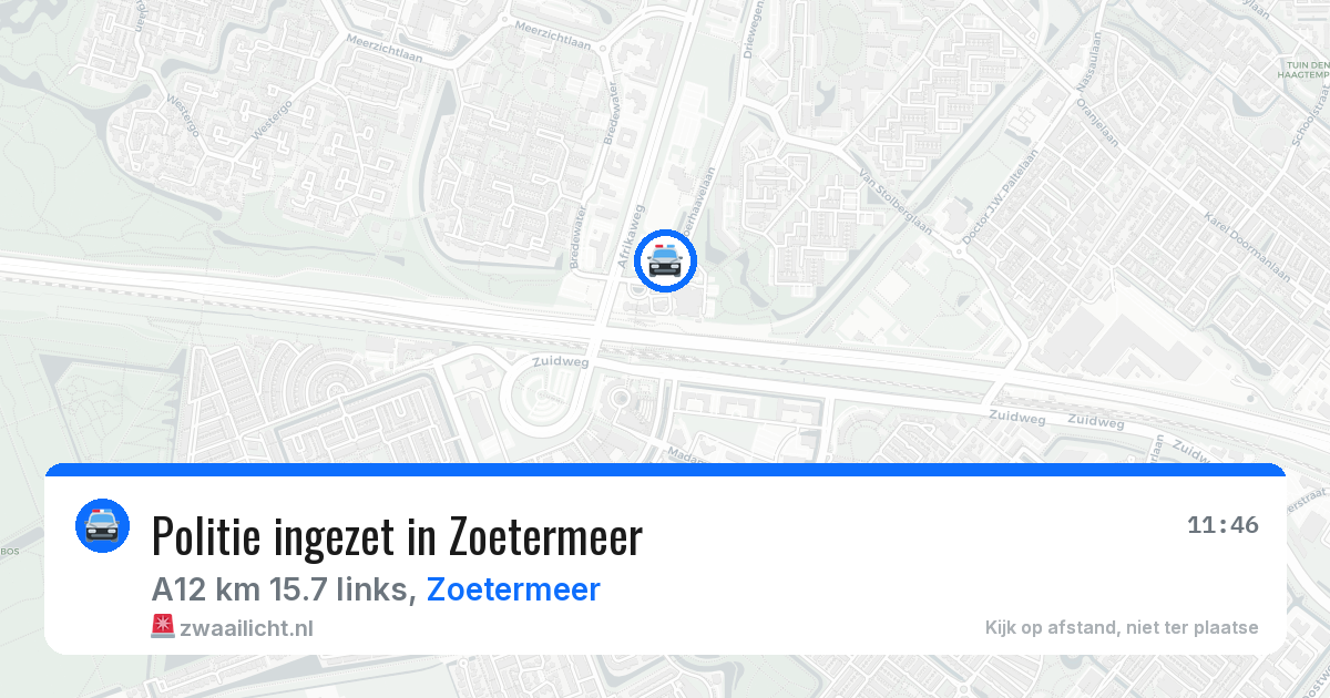 Politie ingezet in Zoetermeer — 17 jan 2026 | 🚨 Zwaailicht.nl