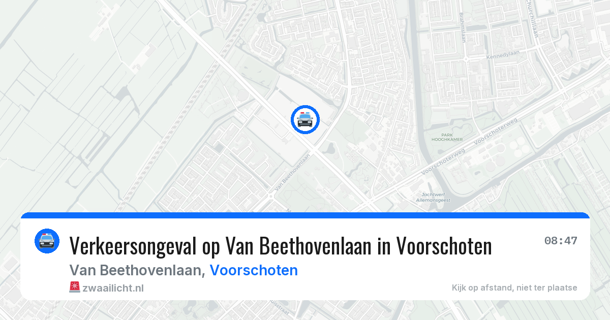 Verkeersongeval op Van Beethovenlaan in Voorschoten — 7 apr 2026