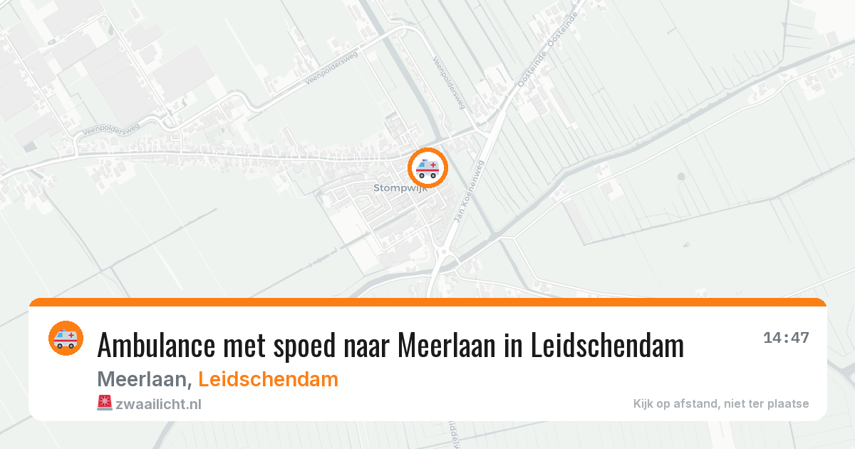 Ambulance met spoed naar Meerlaan in Leidschendam — 12 aug 2026