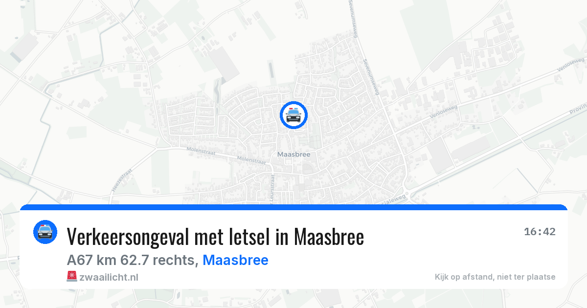 Verkeersongeval met letsel in Maasbree — 4 apr 2026