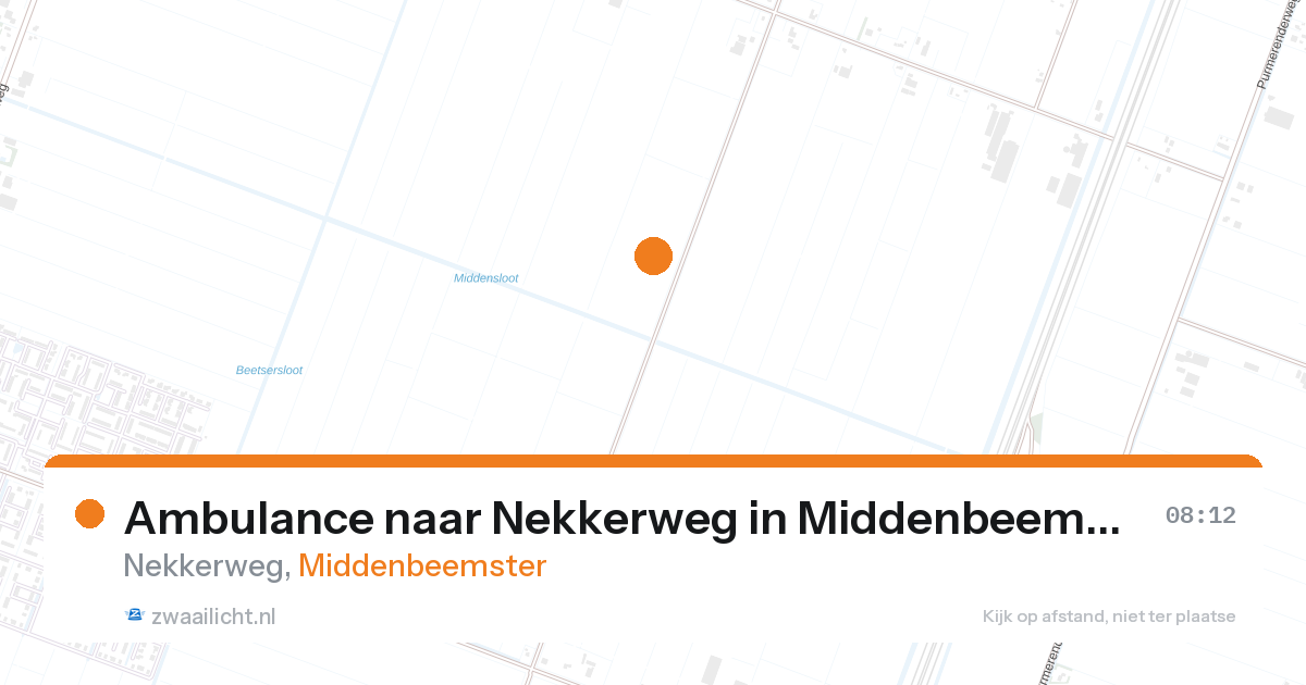Ambulance naar Nekkerweg in Middenbeemster — 15 jun 2026