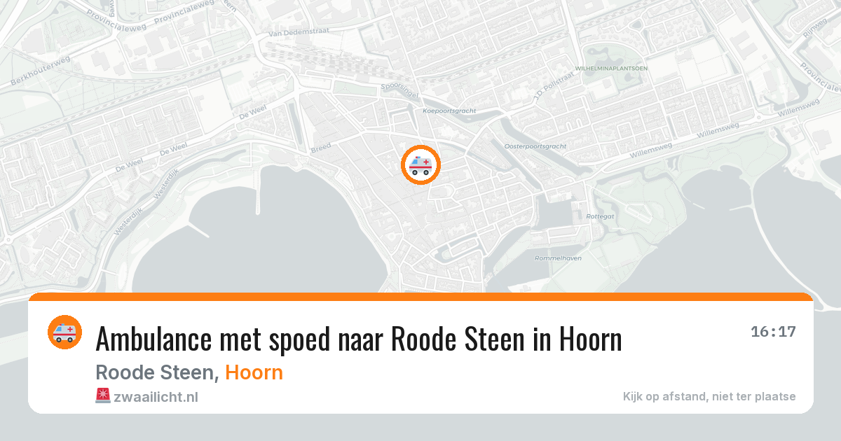 Ambulance met spoed naar Roode Steen in Hoorn — 5 aug 2026