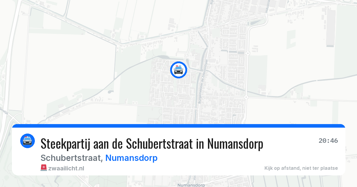 Steekpartij aan de Schubertstraat in Numansdorp — 18 apr 2026