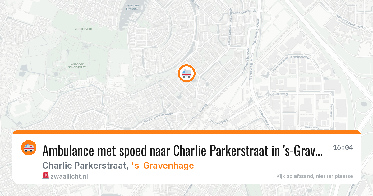 Ambulance met spoed naar Charlie Parkerstraat in 's-Gravenhage — 30 mrt 2026