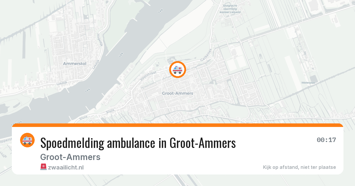 Spoedmelding ambulance in Groot-Ammers — 29 jun 2026