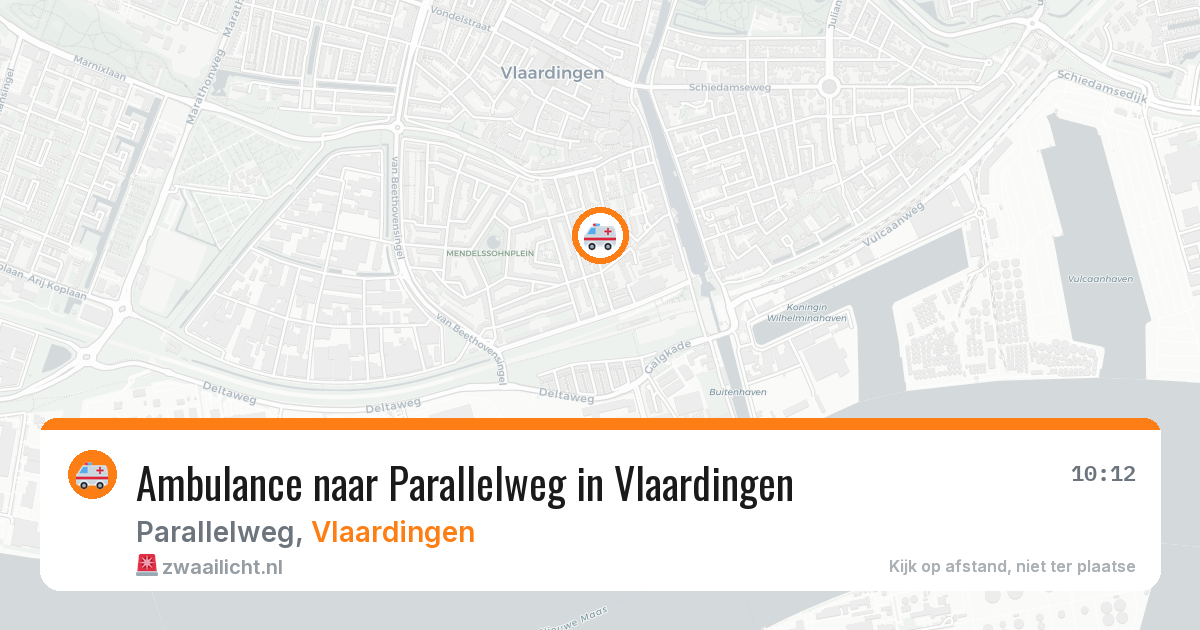 Ambulance naar Parallelweg in Vlaardingen — 12 aug 2026