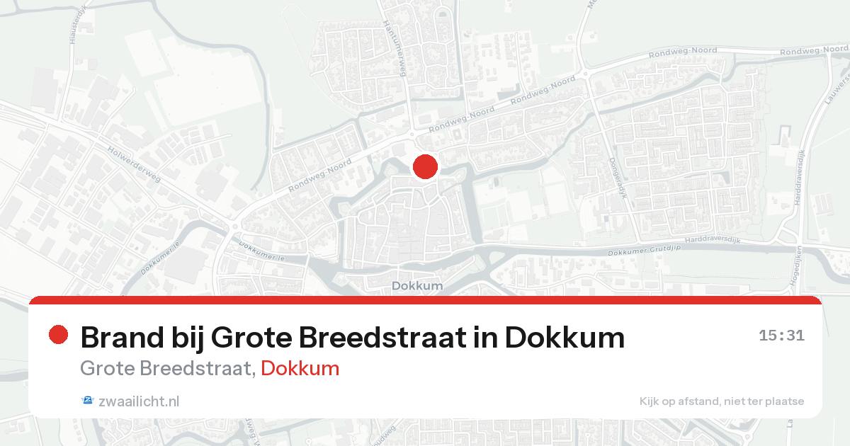 Brand bij Grote Breedstraat in Dokkum — 12 aug 2026
