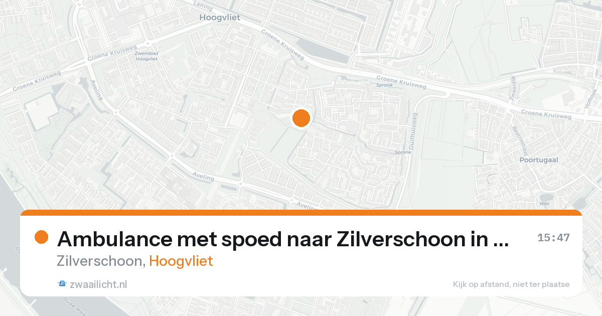 Ambulance met spoed naar Zilverschoon in Hoogvliet — 14 jul 2026
