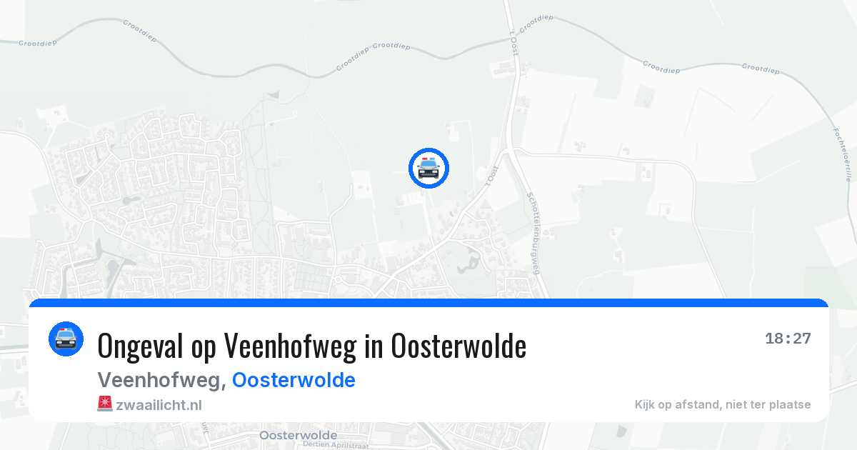 Ongeval op Veenhofweg in Oosterwolde — 30 mei 2026