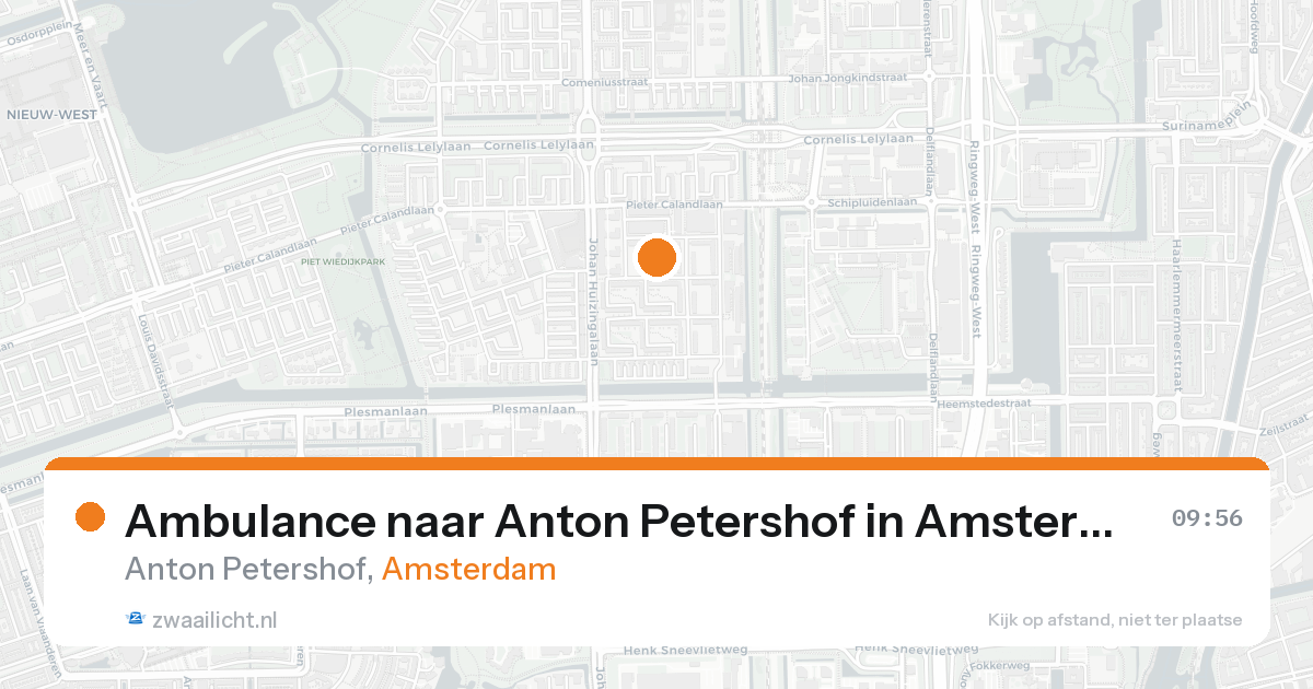 Ambulance naar Anton Petershof in Amsterdam — 17 aug 2026