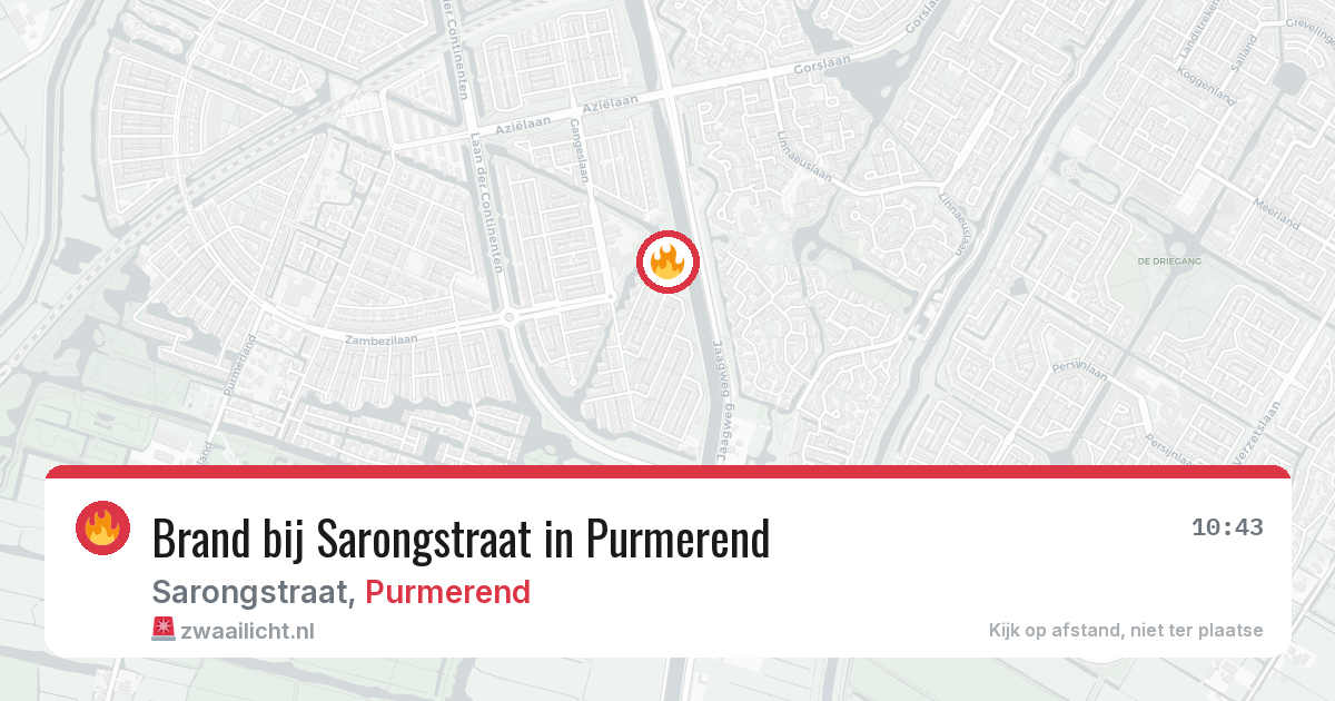 Brand bij Sarongstraat in Purmerend — 10 mei 2026