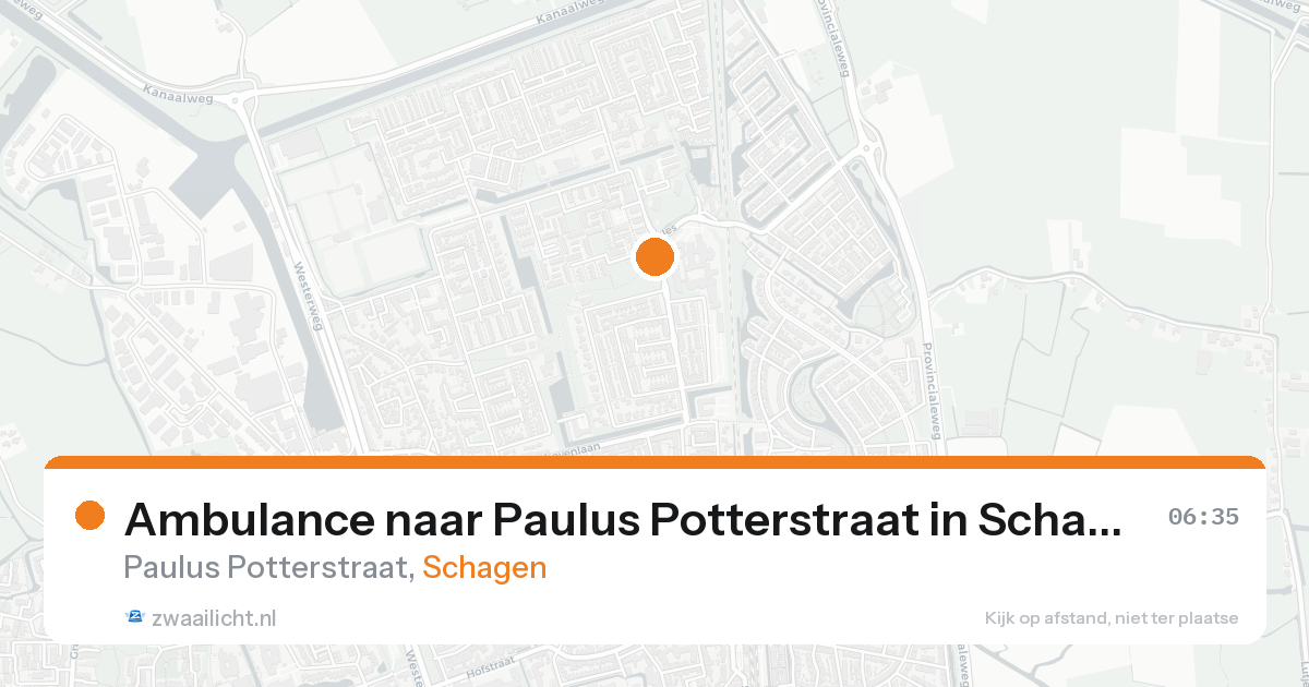 Ambulance naar Paulus Potterstraat in Schagen — 18 aug 2026